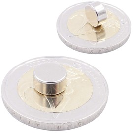 Brudazon 40 Mini Disc Magnets 8 x 4 mm N52 Strongest Level Neodymium Magnets Ultra Strong Power Magnet for Model Making, Photo, Whiteboard, Notice Board, Fridge, Crafts, Magnetic Disc Extra Strong