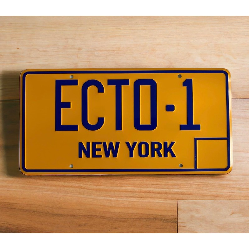 Super6props Ghostbusters ECTO-1 Aluminium Prop License Plate. Dimensions: 300mm x