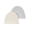 Carter's Baby - Paquete de 2 gorras, Marfil/ gris, 0-3