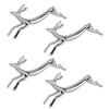 4PCS Cutlery Rest Silver Chopstick Stand Electroplated Polished Zinc Alloy