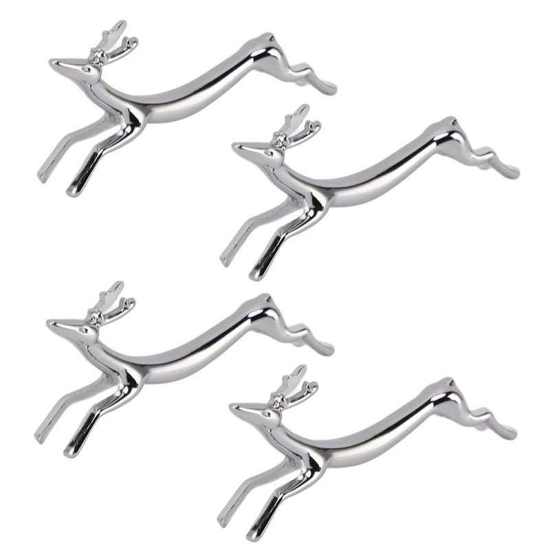 4PCS Cutlery Rest Silver Chopstick Stand Electroplated Polished Zinc Alloy