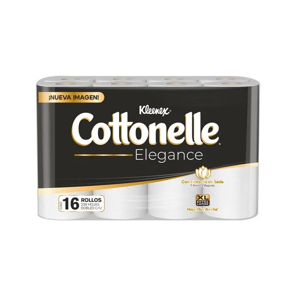 Papel Higiénico Kleenex Cottonelle Elegance XL 228 Hojas Dobles 16