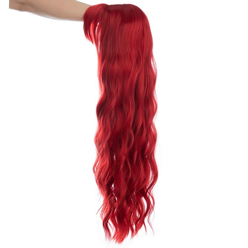 Dsimeig Long Wavy Red Wigs for Women Synthetic Halloween Cosplay