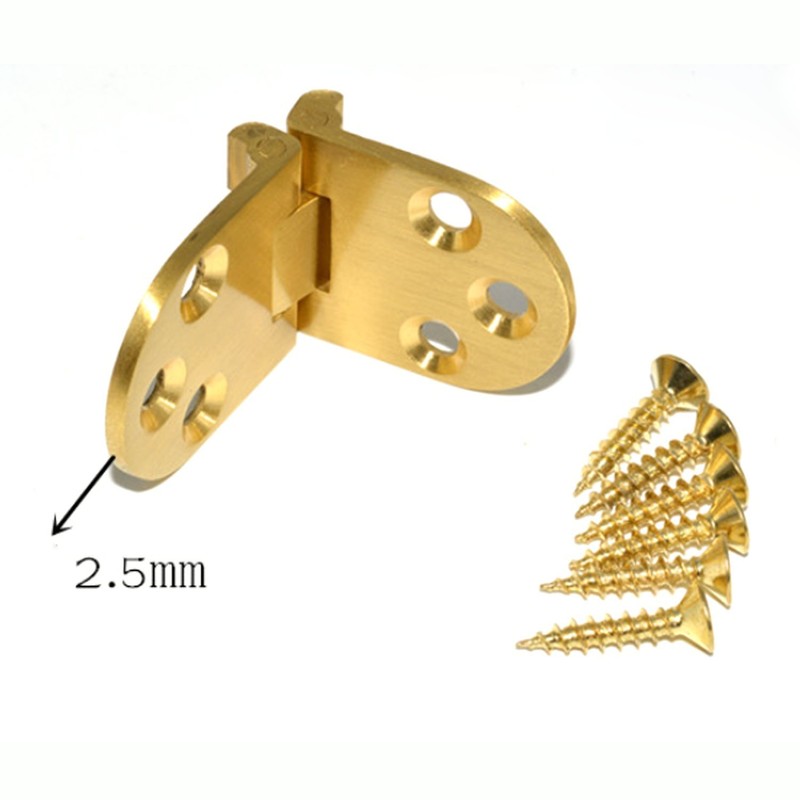 2 Pieces Solid Brass Butler Tray Hinge with Screws for