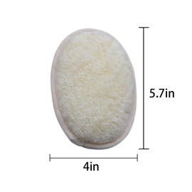 2-Pack Exfoliating Body Scrubber Loofah Sponge,Loofah Sponge Exfoliating Body Scrubber - Natural Luffa & Terry Cloth, Body Scrubbers for Men and Women,Perfect for Bath Spa and Shower