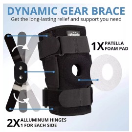 Dynamic Gear Breathable & Adjuatable  Knee Brace Standard Size New In Package