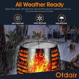 Otdair 96 LED Solar Lights Outdoor Upgraded 4 Pack, 2200mAh Solar Tiki Torches with Flickering Flame, Waterproof 43" Tall & Super Larger Size Solar Torch Light for Garden, Yard, Patio, Decorations