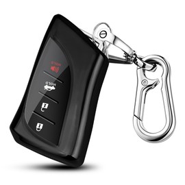 Mild East for Lexus Key Fob Cover, Soft TPU Car Key Cover Compatible with 2018-2025 ES250 ES350 GX550 LX600 LS500 LC500h NX300h RX350 RX450h UX200, fit for 4 Buttons (Black)