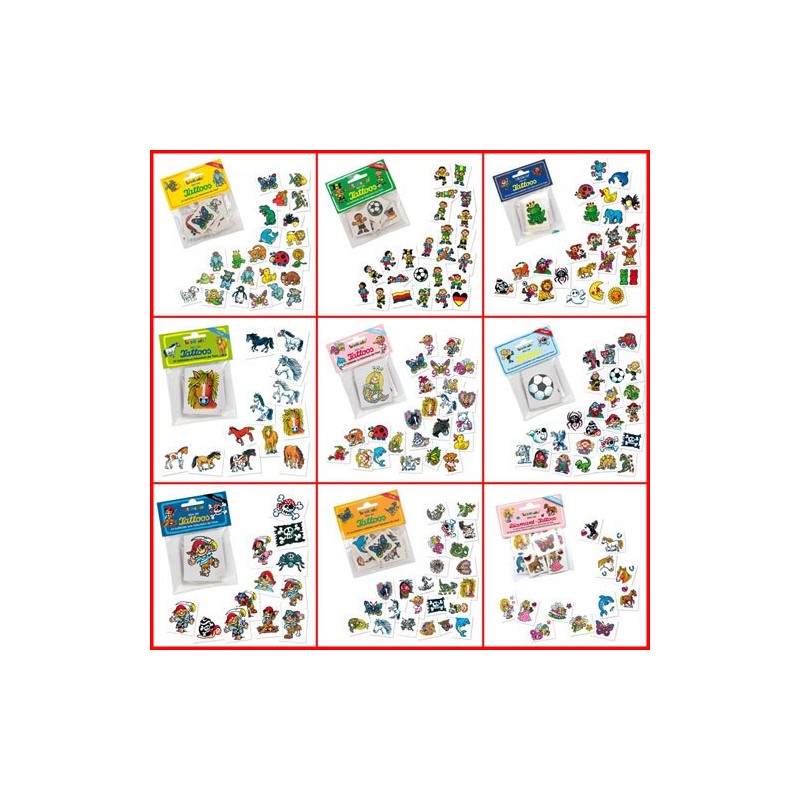 Lutz Mauder Children's Tattoo Various Motifs Set of 24 [German