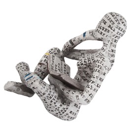 FTVOGUE Reading Woman Figurine Pulp Woman Reading Bookshelf Decor Reading Woman Sculpture Resin Ornament for Livingroom Bookshelf Home Decor Pulp Reading Women Thinker Statue(G)