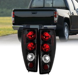 AKKON - For 2004-2012 Chevy Colorado & GMC Canyon Pickup Truck Black Rear Tail Lights Brake Lamps Housing