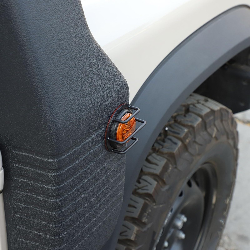 Hudiriy Black Car Side Fender Turn Signal Protective Grille Compatible