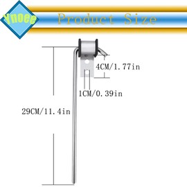 Universal Exhaust Hanger Rod Heavy Duty Stainless Steel Exhuast Pipe Hanger Rod Weld On Exhaust System- 3/8" Rod 11" Long (4 Packs)