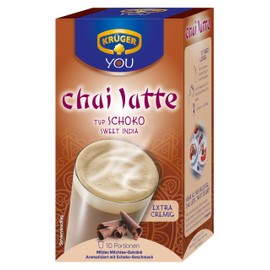KRÜGER YOU chai latte Schoko, Instantzubereitung für Milchtee-Getränke, aromatisiert mit Schoko-Geschmack, 250 g (10x 25 g Sachets)