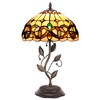 WXCFCD Tiffany Table Lamp Stained Glass Desk Lamp 12X12X19 Inches