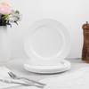 Yinshine 9inch Melamine Dinner Plates,6 Piece White Melamine Plates set,Round