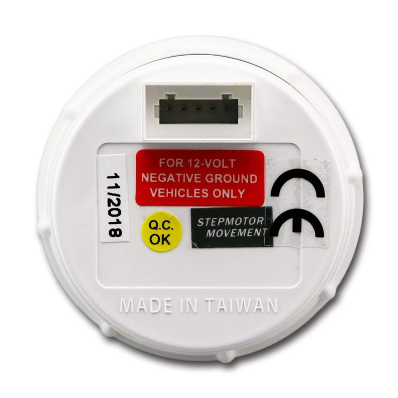 Digital Clock Gauge 2" Blue LED Display Dimmer Waterproof Pin-Style