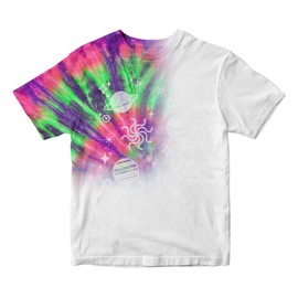 hBARSCI - Tie Dye Kit with Hidden Space Effect T-Shirt - Adult XLarge - 6 Piece, 3 Color DIY Set - A Great Summer Activity for Kids - TieSpy