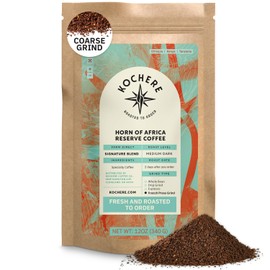 Horn of Africa Signature Reserve Espresso Blend - Medium Dark Roast Coffee Beans, Freshly Roasted To Order Ground Coffee, Specialty Grade, Fair Trade and Non-GMO African Espresso Beans - 12 oz