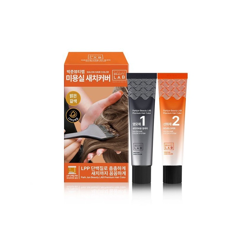박준뷰티랩 미용실 새치커버 염색약 밝은갈색 120g Park Jun Beauty Lab