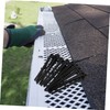Operitacx 20Pcs Gutter Guard Fixing Clips Black Plastic Hooks for