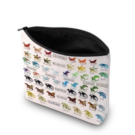 PXTIDY Wings Fire Novel Dragon Makeup Bag Bookish Gift Dragon Tribes for Dragon Lovers Darkstalker Cosmetic Bag