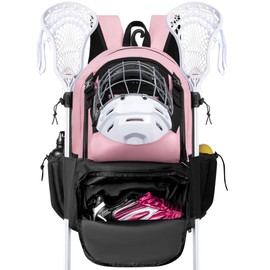 GoHimal Lacrosse Bag Extra Large Lacrosse Backpack with Tow Stick Holder