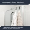 SimplyHooks Shower Door Hooks, Chrome, 2 Pack, Shower Towel Hook,