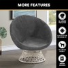 PrinceDeco Velvet Round Saucer Chair Cover (Slipcover Only) High Stretch