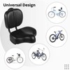 Bike Seat with Backrest - Oversized Bicycle Saddle with Back
