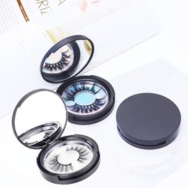 SHEYNIAN 3 Pack Eyelash Storage Case Holder with Mirrow, Empty Eyelash Cases Travel with Lash Holder for for Ladies and Girls