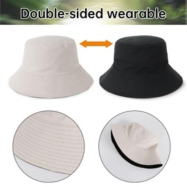 Bucket Hats for Men - Oversize XL XXL Foldable Fisherman Sun Cap for Big Head Outdoor Travel Fishing Hiking