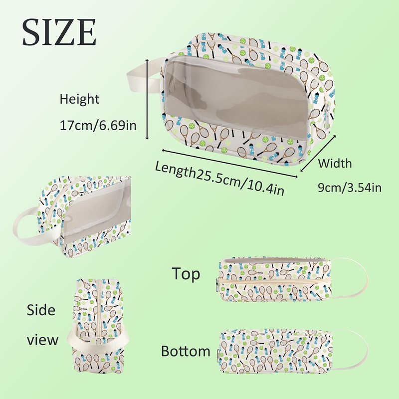 VAMSII Tennis Lover Gifts for Women Tennis Toiletry Cosmetic Bag