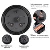 Vigorwise 15 Inch Outdoor Clock, Black Metal-Frame Outdoor Clocks Waterproof,
