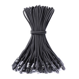 JunGG Bungee Cord with Hooks, Pack of 12, Expander with Hooks, 25 cm, Tarpaulin Tensioner, Rubber Tensioner with Hooks for Tarpaulin Attachment, Tent, Camping