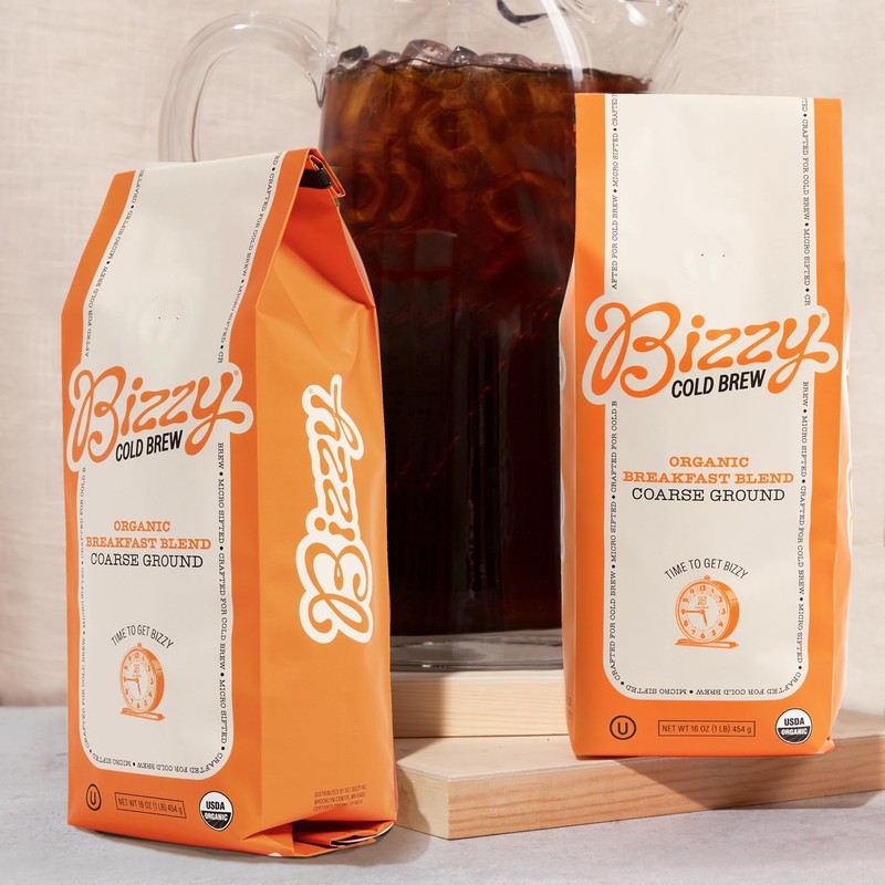 Bizzy Organic Cold Brew Coffee | Breakfast Blend | Coarse