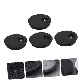 Tofficu 4pcs Zinc Alloy Cable Organizer Box Wire Storage Hole Cover for Desktop Efficient Cord Management Opening for Use