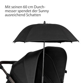 ABC Design Universal Sunny Parasol - for Pushchairs & Buggies - UV Protection 50+ - Universal Bracket for Round and Oval Tubes (Included)