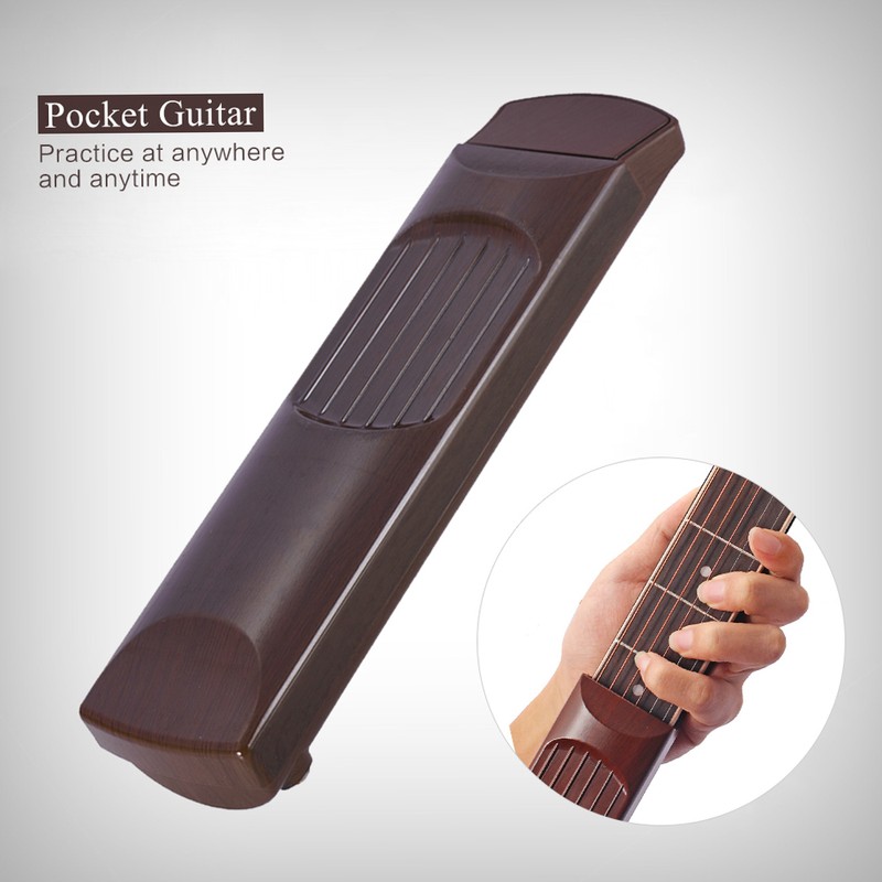 Portable Pocket Acoustic Guitar Practice Tool Gadget Chord Trainer 6