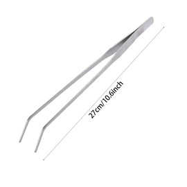 Fish Tank Curved Tweezers Stainless Steel Tweezers Fish Tank Tweezers 27cm Fish Tank Food Tongs for Fish Tank Plants Aquascape Tools Feeding Tongs (Elbow)