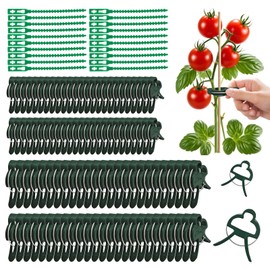 YIMETOP Pack of 120 Plant Clips, Plant Holders for Trellis Tomatoes, Cucumbers, Roses and Other Trellis, Plant Connectors for Climbing Plants Attachment (50 Large + 50 Small + 20 Plant Bands)