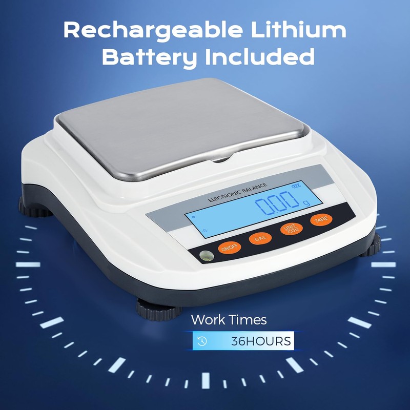 Bonvoisin Lab Scale Rechargeable Electronic Balance 3000gX0.01g Precision Analytical Balance