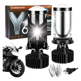 2pcs Focos Led H4/9003/hb2 Lupa Alta Y Baja Auto Motocicleta