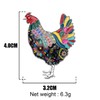 DUOWEI Enamel Chicken Brooch Animals Lapel Pin Clothing Chicken Jewellery