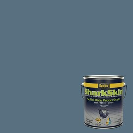 Rodda Paint SharkSkin Deck and Siding Solid Wood Stain, 1 Gallon, Steel Blue