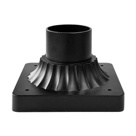 FAINCHE Durable Outdoor Pier Mount Base, Outdoor Post Light Base Mount with Black Finish, Ideal for Porch and Patio, UL Certified