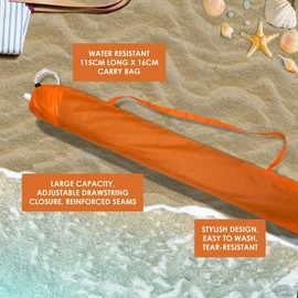Schutzhülle Sonnenschirm – Sonnenschirmhülle. Sonnenschirm Abdeckung für den Strand mit robustem Griff, Schutzhülle für Strandschirm mit Griff, Zubehör oder Ersatzteil für Strandschirme