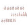 KTAABTR White French Tip Press on Nails Medium Square Star