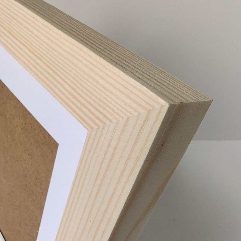 YUUPIILY 7x7 Picture Frame with Mat 4x4.Square Solid Wood Frames.