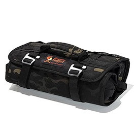 Oregonian Camper Cutlery Case Chef's Roll Black Camo OCB2209BC